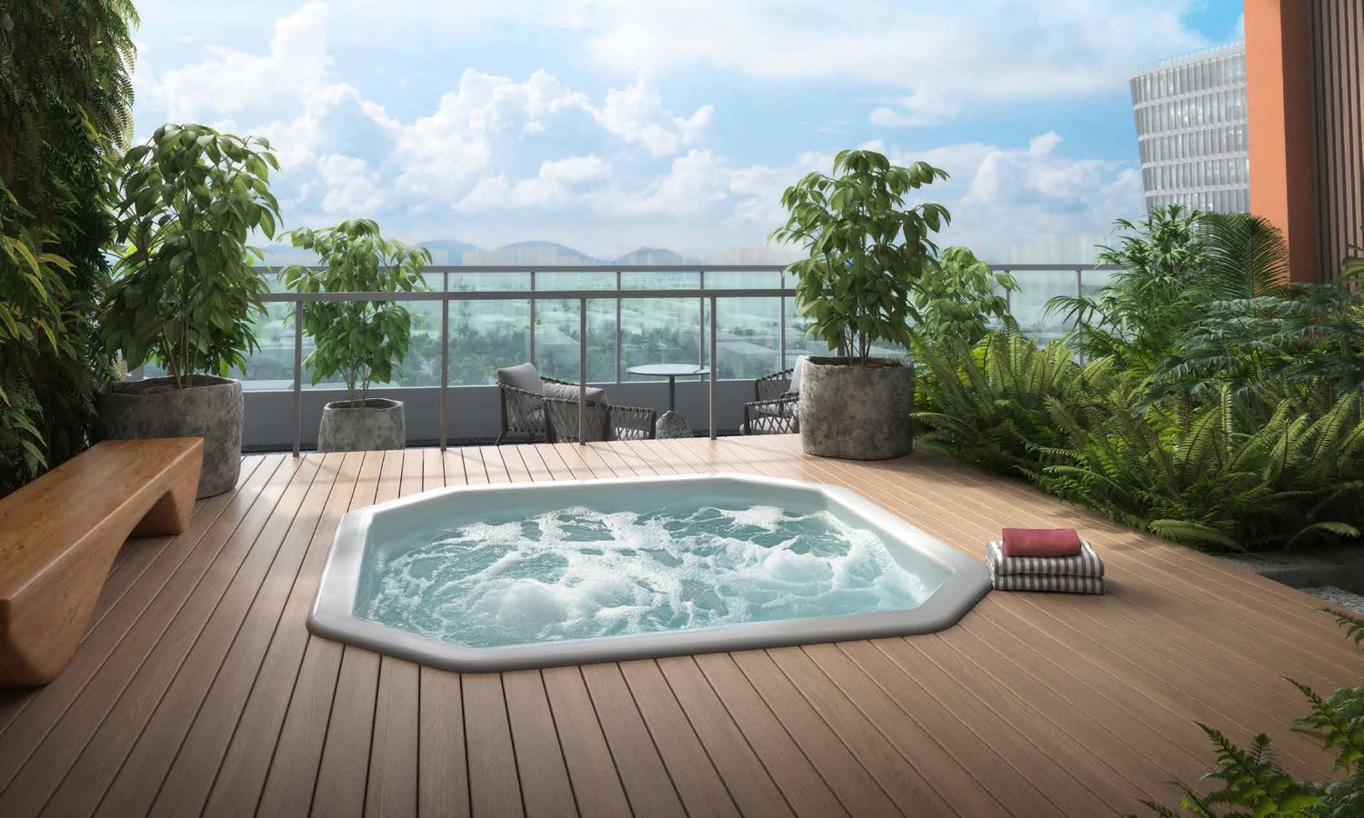 Oasis Level — jacuzzi on the sky deck (artist’s impression)