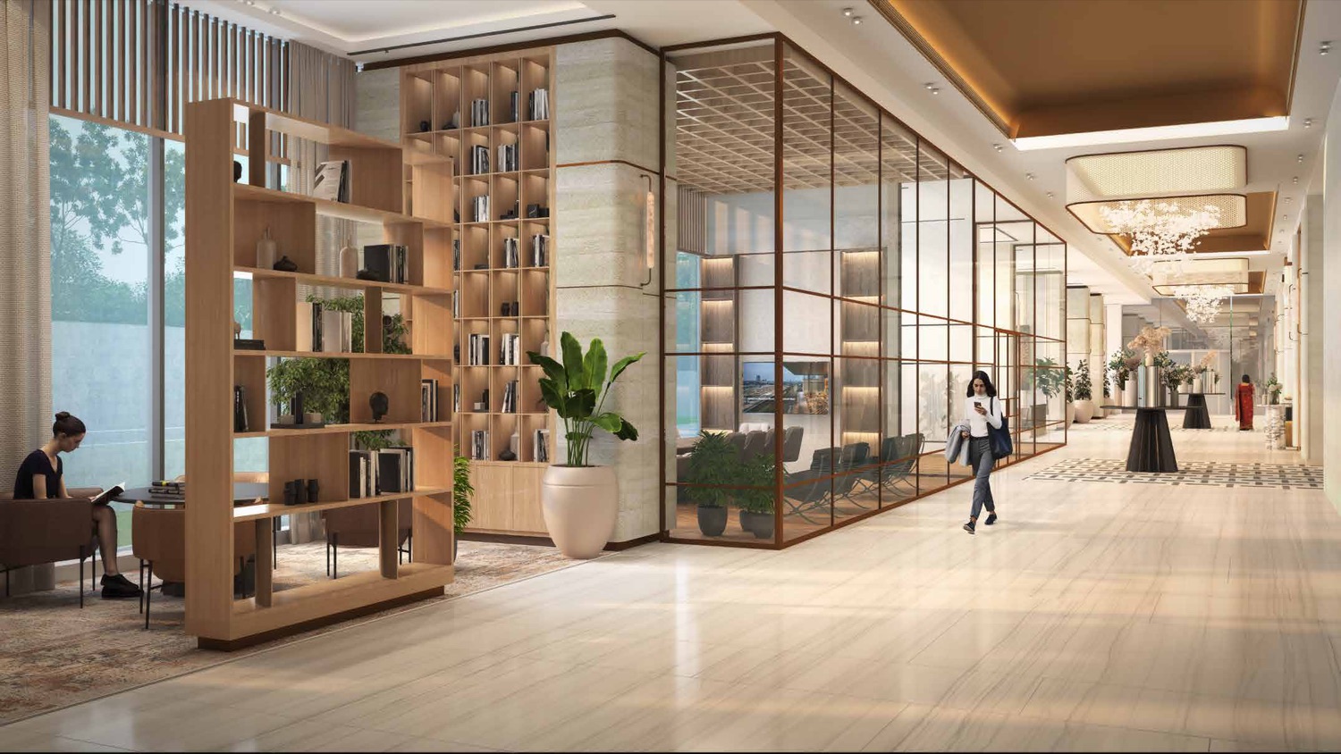Imperial Residences — lobby library lounge (artist’s impression)
