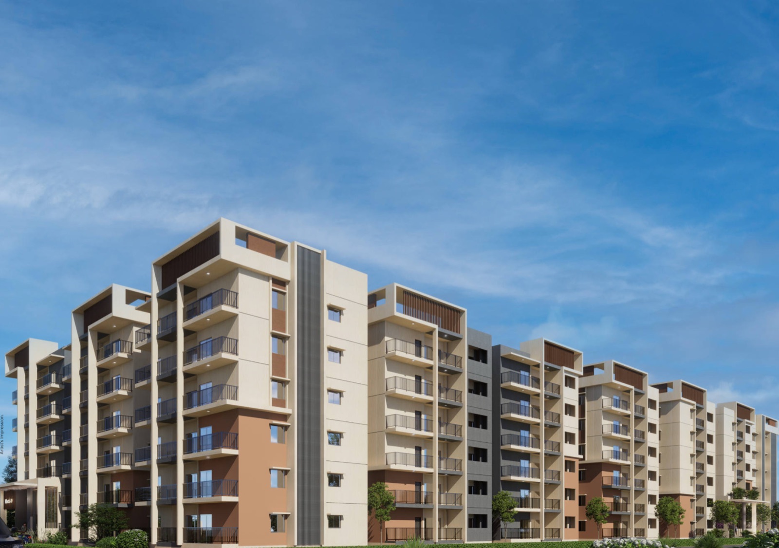 Brigade Manor — low-rise 3 & 4 BHK residences across four blocks at Moti Nagar, Hyderabad (artist's impression)