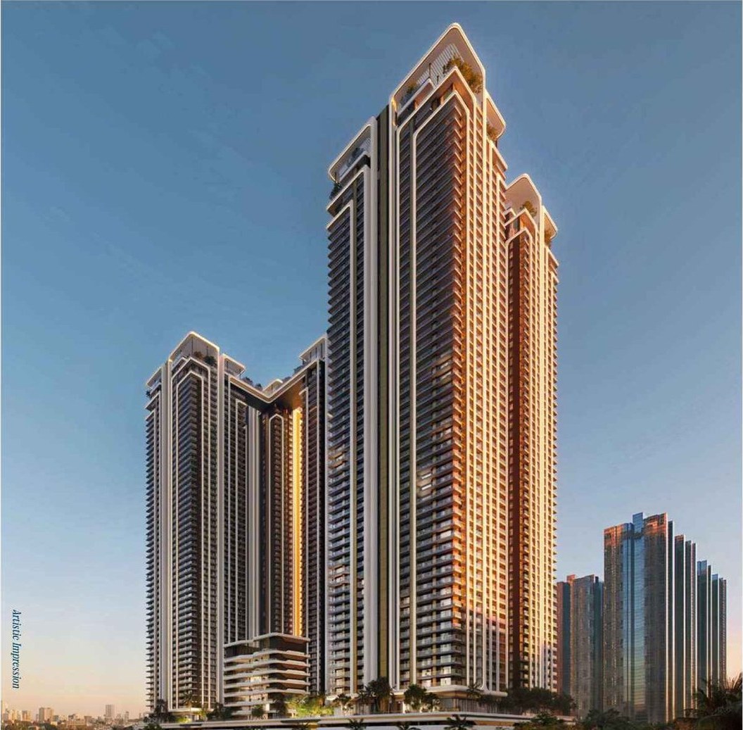 The Towers at Dusk at The Cascades Neopolis, Kokapet (artist's impression)