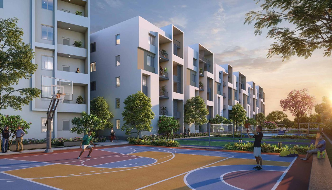 Multipurpose & Sports Courts at Courtyard of Life, Kodathi, Bengaluru (artist's impression)