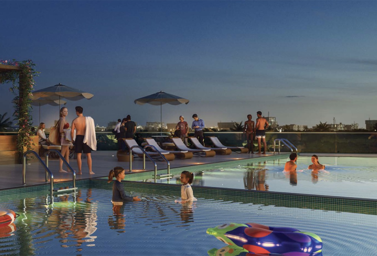 Swimming Pool at Destino, Puppalguda (artist's impression)