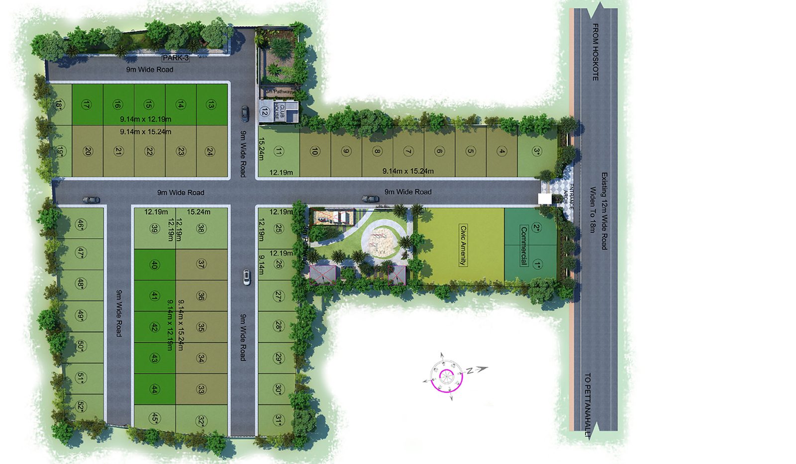 The Master Plan at Eastbrook, Hoskote, Bengaluru (artist's impression)