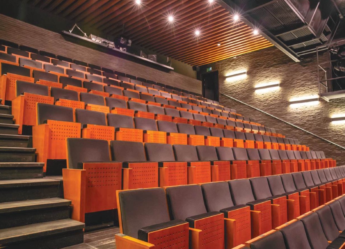 EON Hyderabad — a podium auditorium for town-halls and events