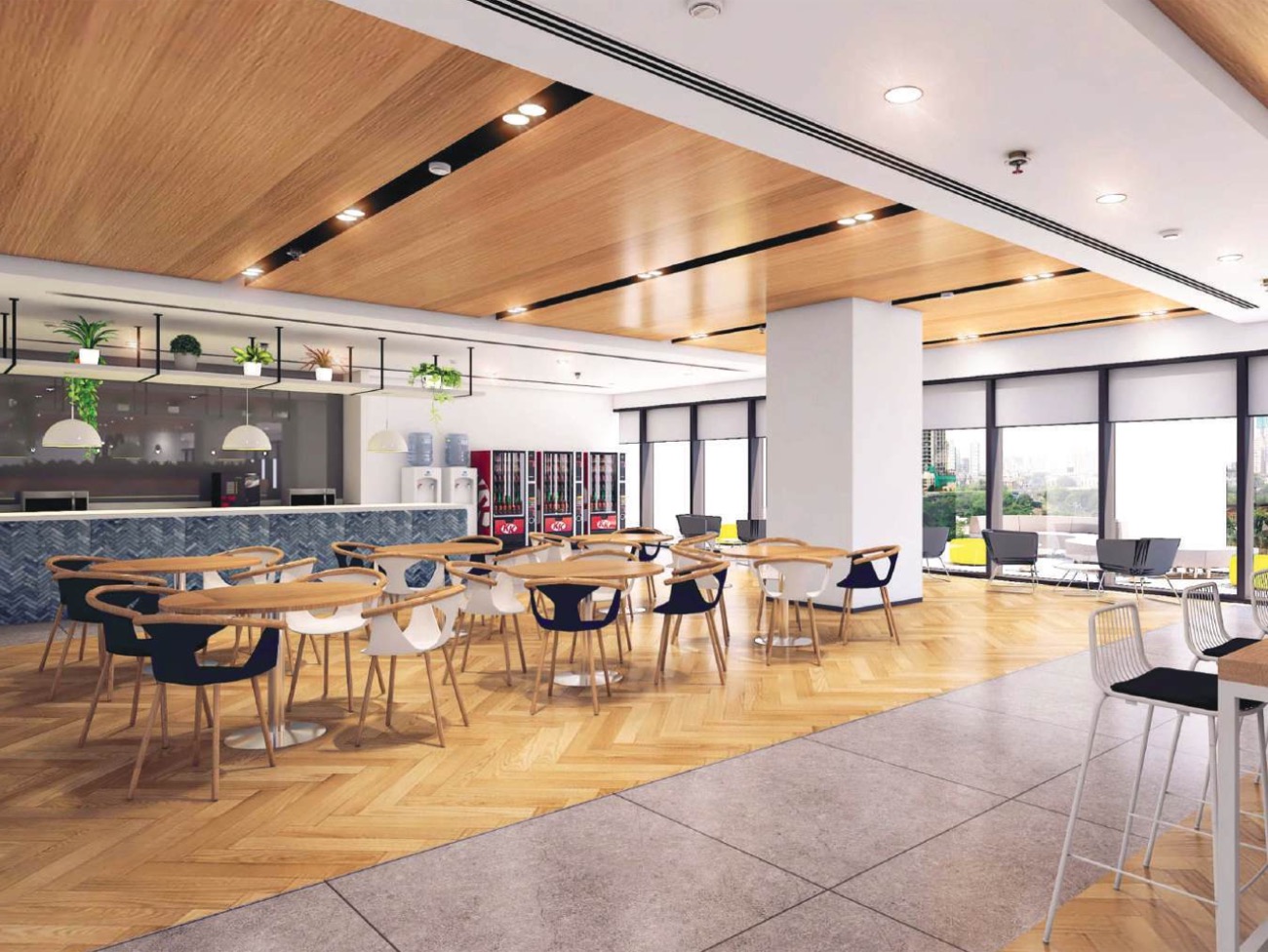 EON Hyderabad — the podium food court and café