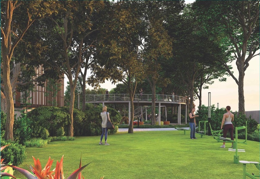 Landscaped green spaces at Nestcon Meluha