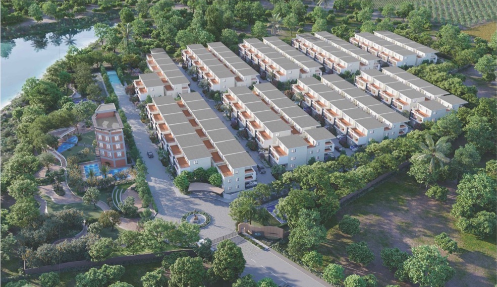 Aerial view of Nestcon Meluha villas at Thumkunta — artist’s impression