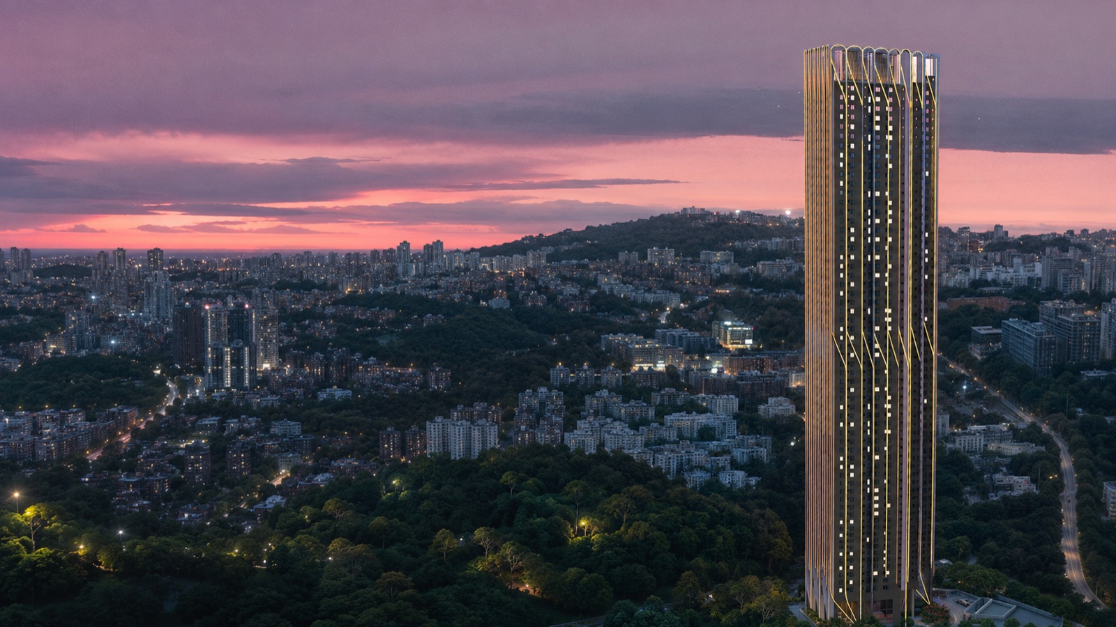 Navanaami One — an iconic 63-floor tower of 3.5 & 4 BHK sky residences at Kokapet, Hyderabad (artist's impression)