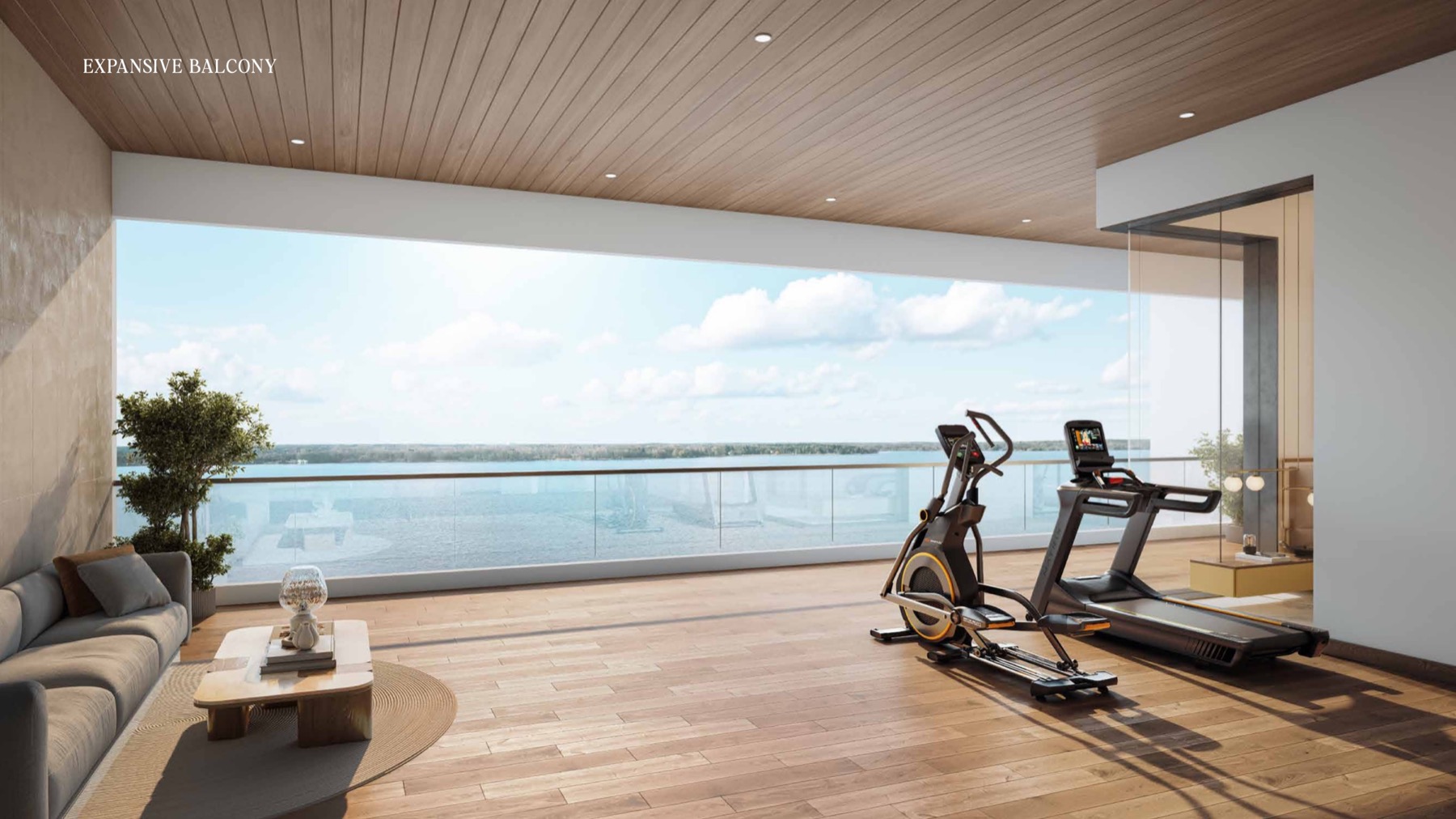 Expansive balcony at One by MSN overlooking the western landscape — artist’s impression
