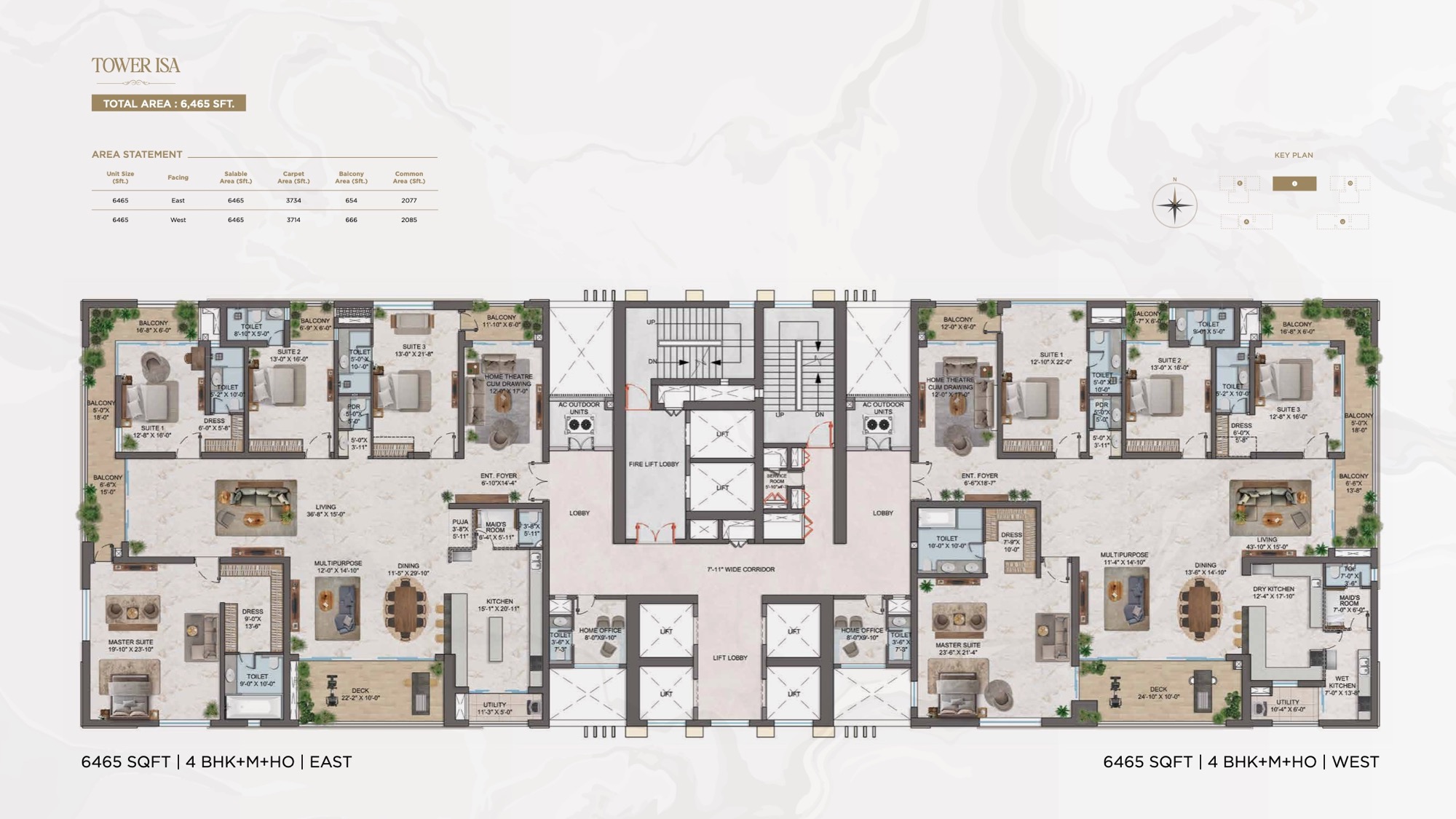 6,465 Sft · ISA floor plan from the One by MSN presentation