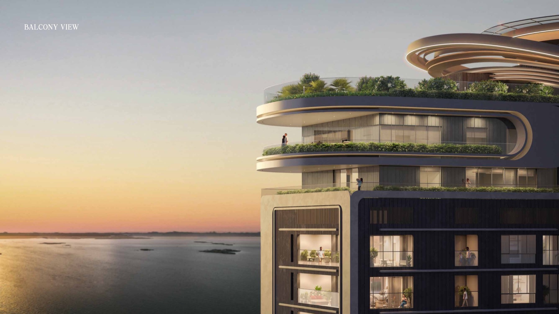Tower crown and lake-facing outlook at One by MSN — artist’s impression