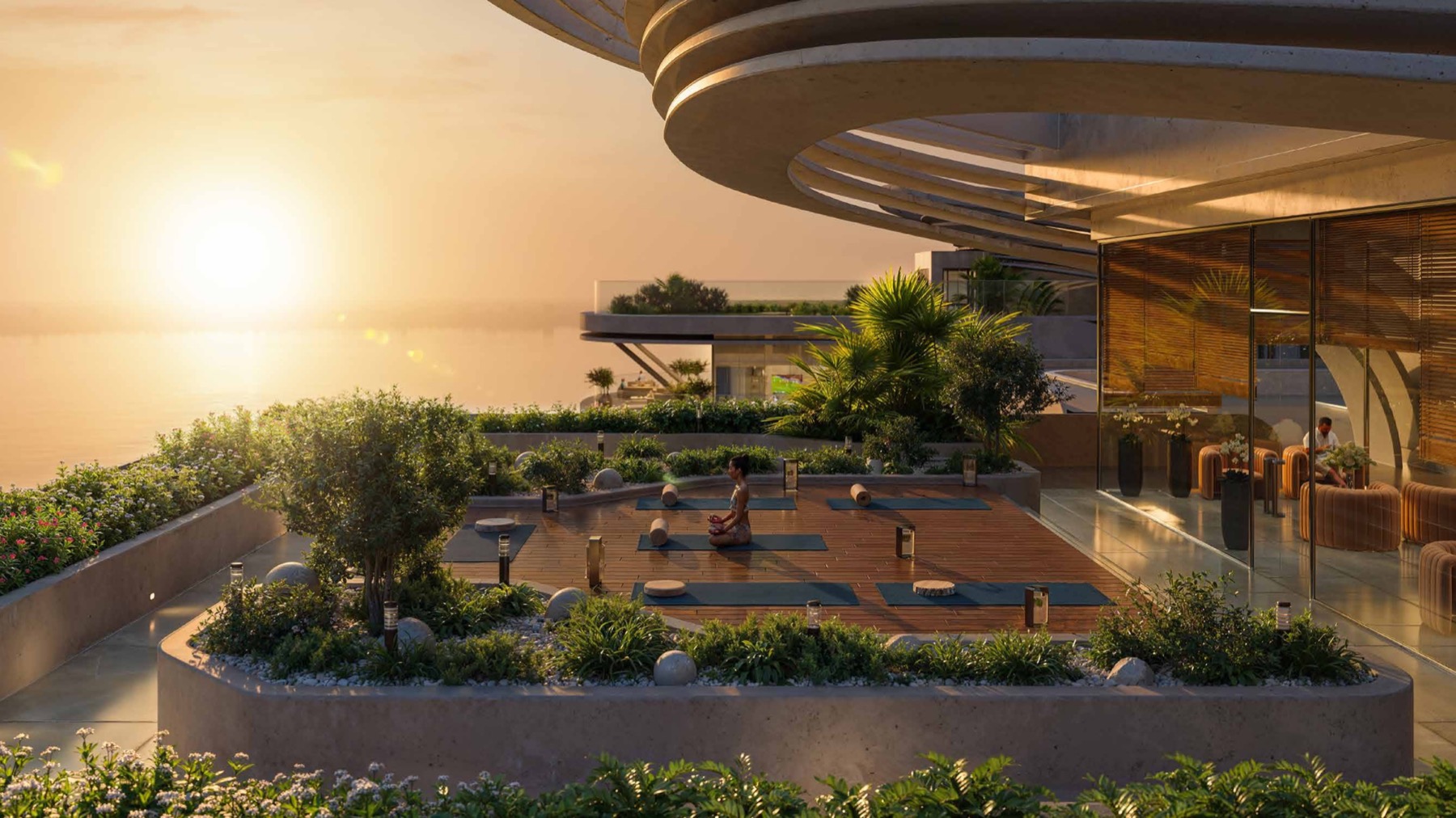 Landscaped wellness terrace at One by MSN — artist’s impression