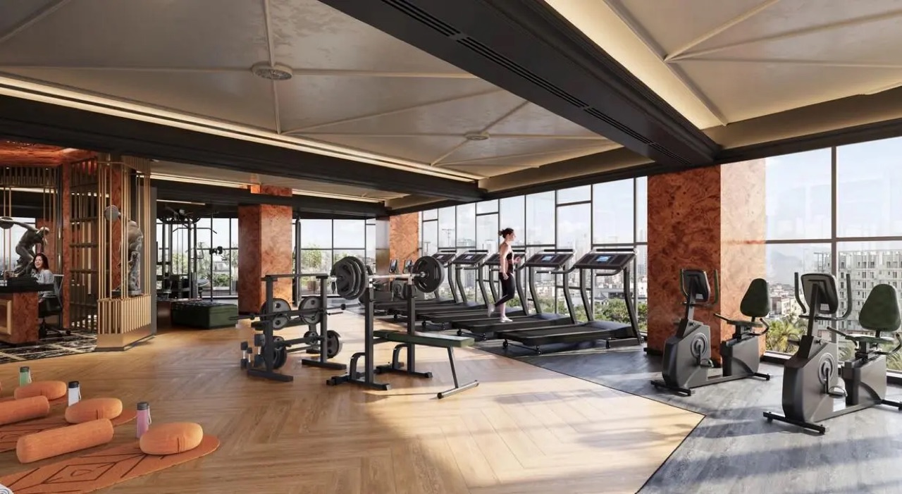The Pavilion — fully-equipped gymnasium with city views (artist’s impression)