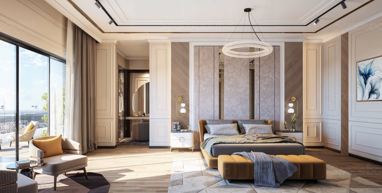 Skyven — luxury residence master bedroom (artist’s impression)