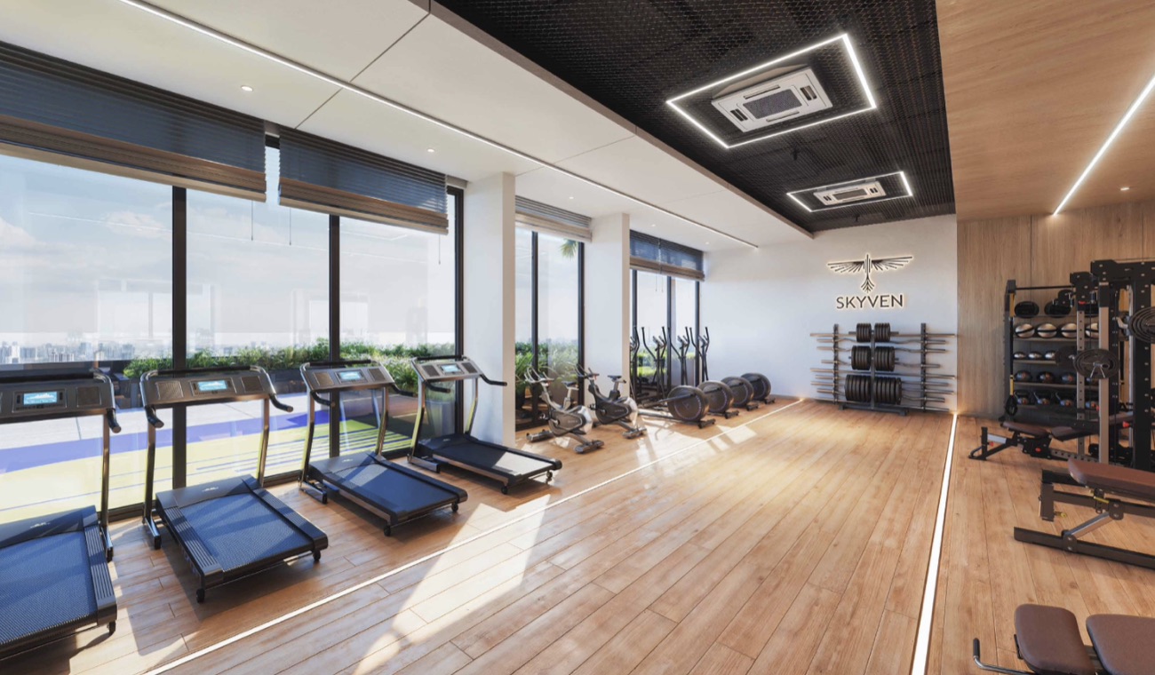 Club Everest — gymnasium with sky views (artist’s impression)