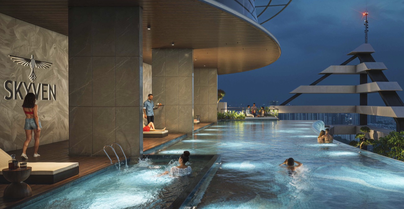 Club Everest — rooftop infinity pool in the sky (artist’s impression)