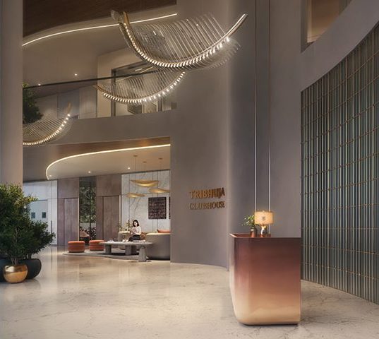 Clubhouse Lobby at Zuari Gangothri Tribhuja, Kollur (artist's impression)