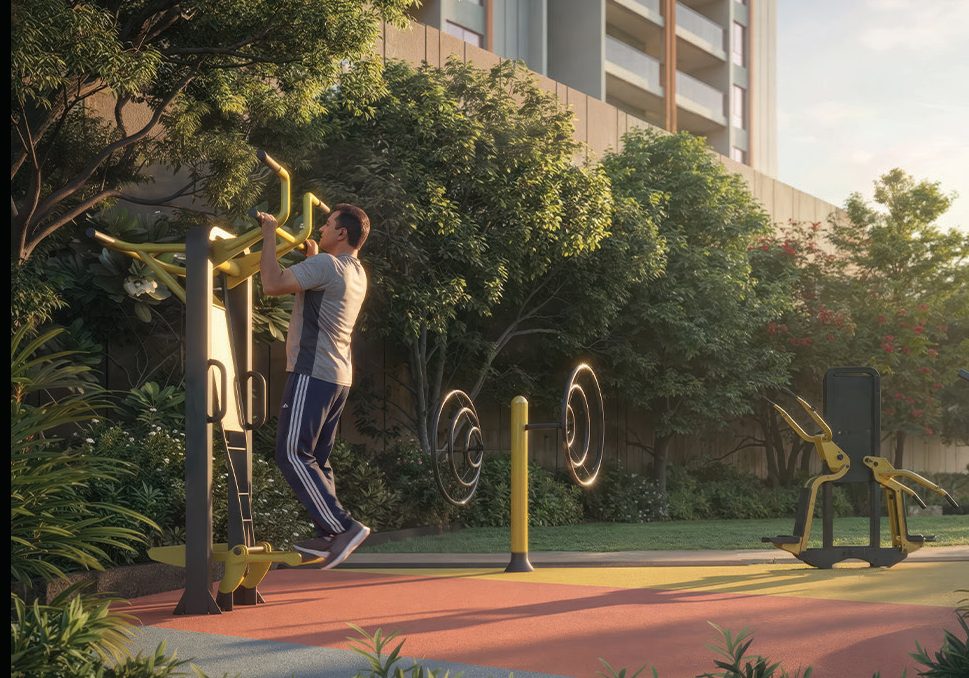 Outdoor Fitness at Zuari Gangothri Tribhuja, Kollur (artist's impression)