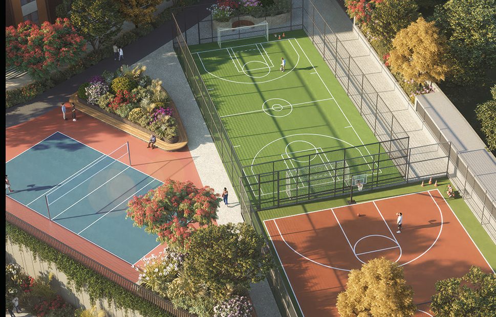 Sports Courts at Zuari Gangothri Tribhuja, Kollur (artist's impression)